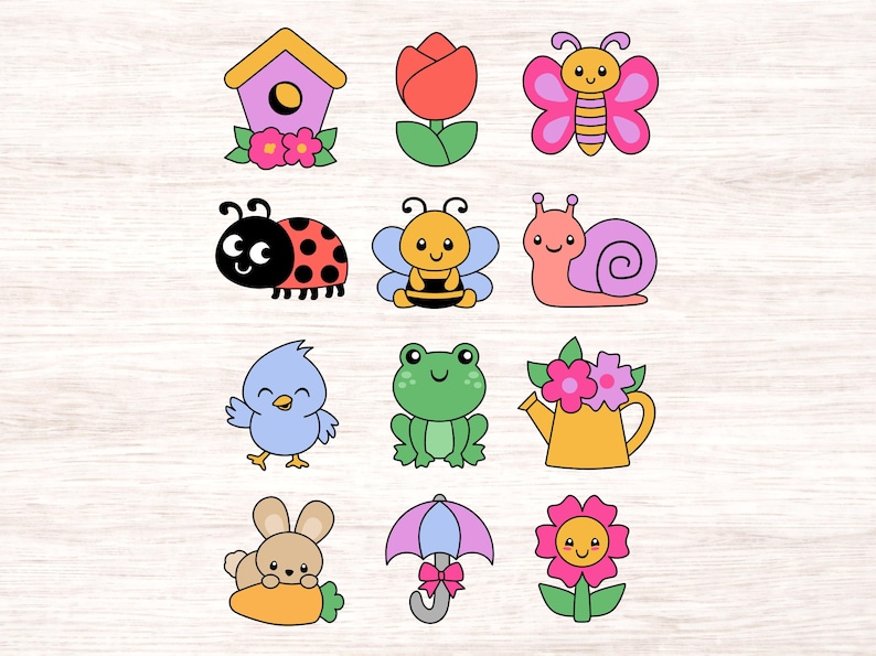 Spring Baby Svg Cute Spring SVG and Clipart Bundle, Chunky Spring Graphics - Etsy