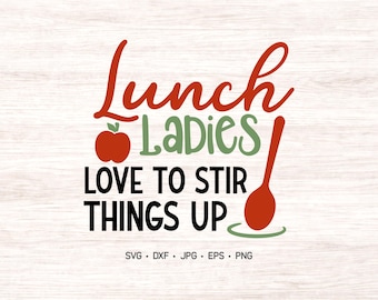 Funny Lunch Lady SVG PNG: School Cafeteria Design (Digital Download)