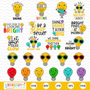 Citações de Lâmpadas em Sala de Aula PNG SVG | Designs fofos de clipart de lâmpadas