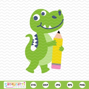 Back to school dinosaur svg, dino cut file for silhouette and cricut
