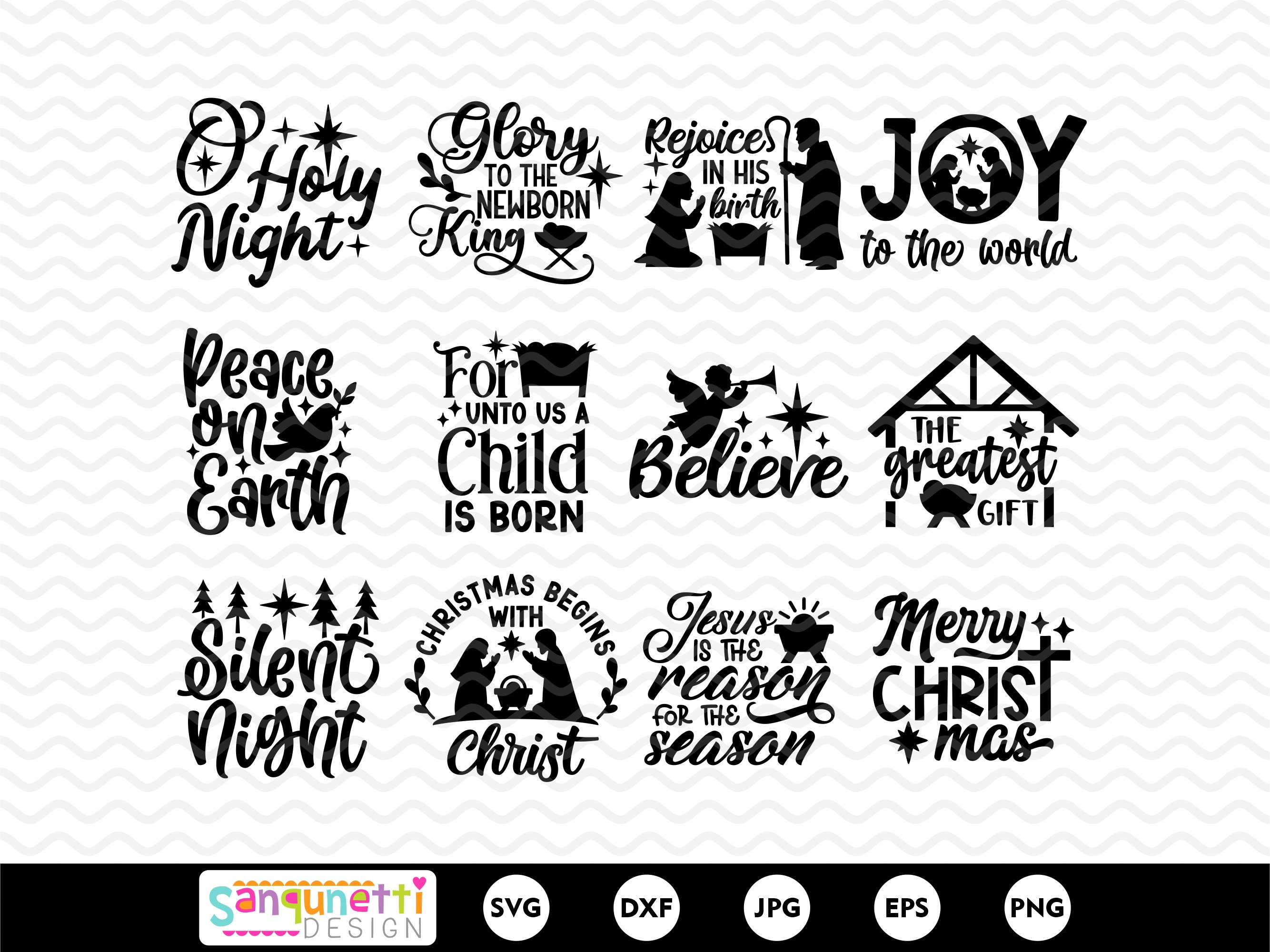 Christian Christmas SVG Bundle | Nativity Quotes | Religious Christmas ...