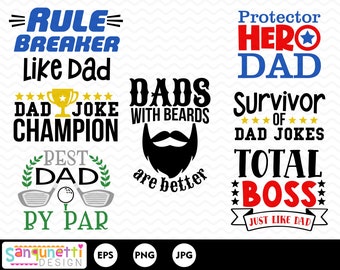 Dad clipart, father and son clipart, father's day digital art graphics, instant download