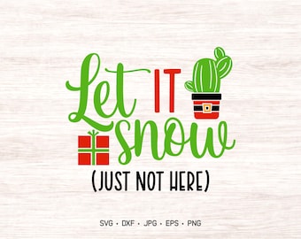 Christmas Cactus SVG: Desert Holiday Clipart (Digital Download)