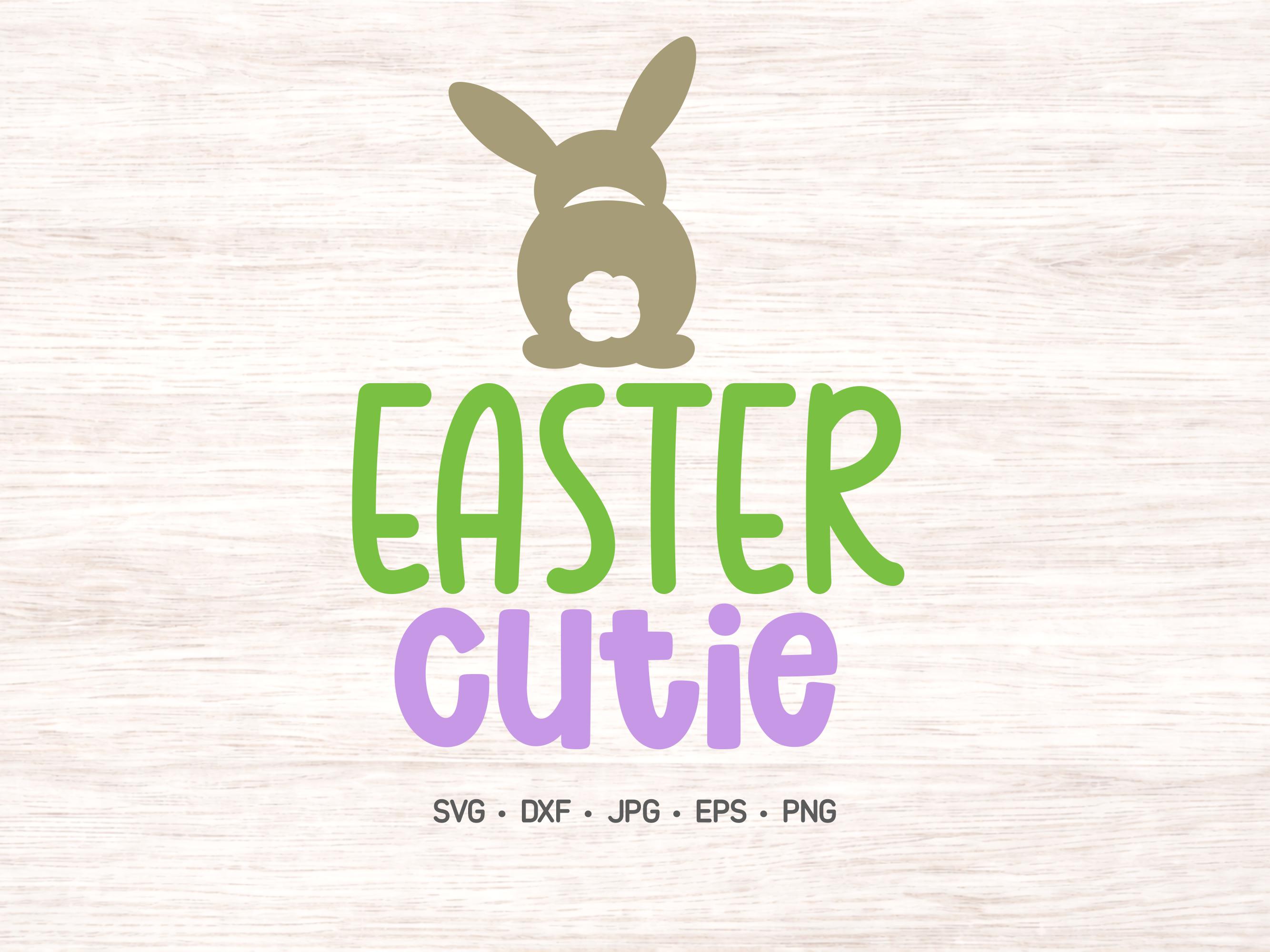 Easter Cutie SVG With Bunny Design for Kids and Baby Shirts - Etsy