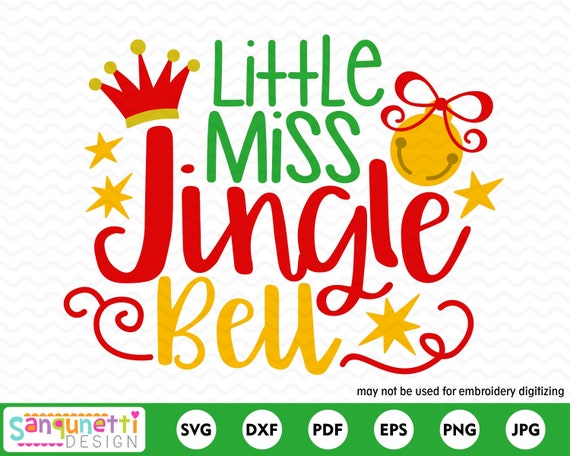 Download Little Miss Jingle Bell Christmas Svg For Silhouette And Etsy PSD Mockup Templates