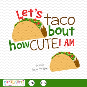 Taco clipart, food clipart, cute clipart, mexican clipart, instant download