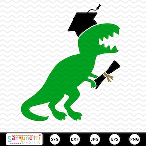 Graduado de dinosaurio SVG, graduación T-Rex