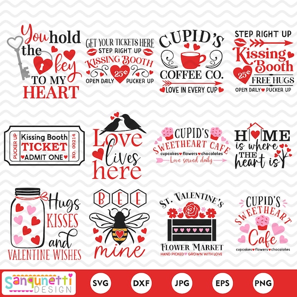 Valentine lettering clipart and SVG, home crafting love digital art instant download