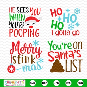 Pacchetto di carta igienica natalizia SVG, file di taglio regalo scherzoso per silhouette o cricut