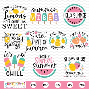 Köstliche Sommer süße Leckereien SVG und Clipart Bundle - Sofort Download