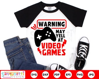 May yell at video games svg, gamer cutting file for cricut and silhouette