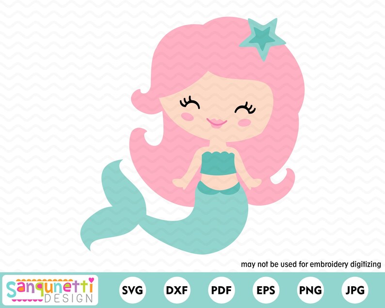 Download Mermaid girl Summer SVG girls cutting file for silhouette and | Etsy