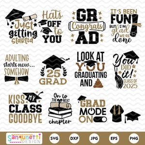 Designs digitais para graduados do ensino médio - Pacote SVG