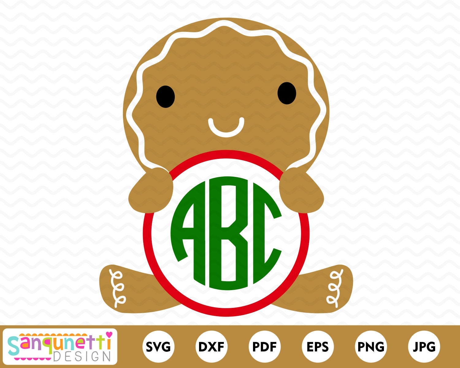 Download Christmas gingerbread monogram svg cutting files Christmas ...