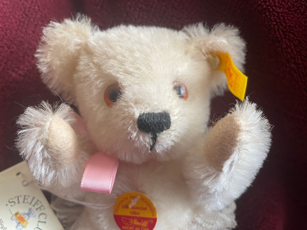 Steiff White Teddy Bear 16cm, 1984 Replica - Etsy UK