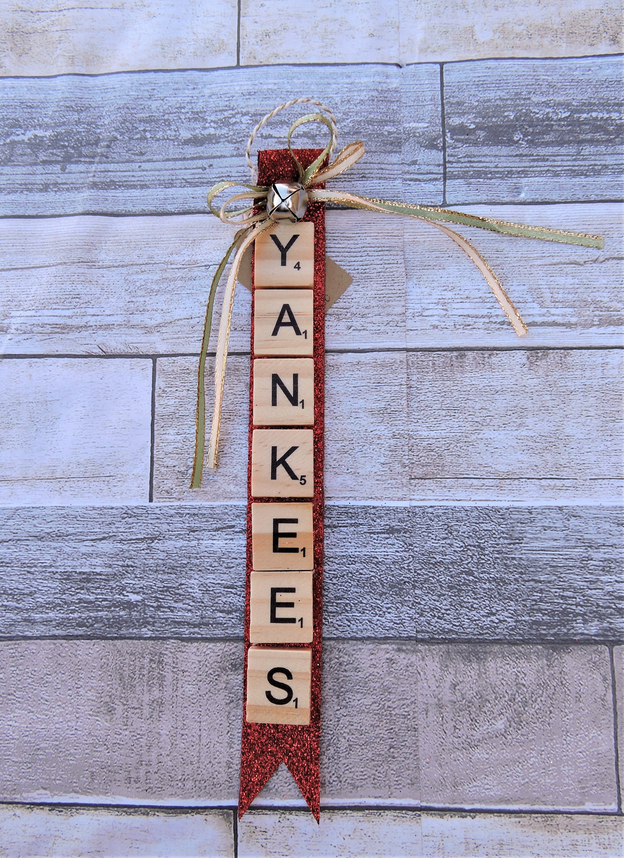 Scrabble Tile Ornament, Barber Ornament, Teacher Ornament, Yankees