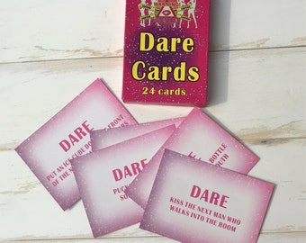 Bachelorette Party Game, Bachelorette Party Dare Cards, 24 Dare Cards, Bridal Shower Game, Warning Hen Party Game