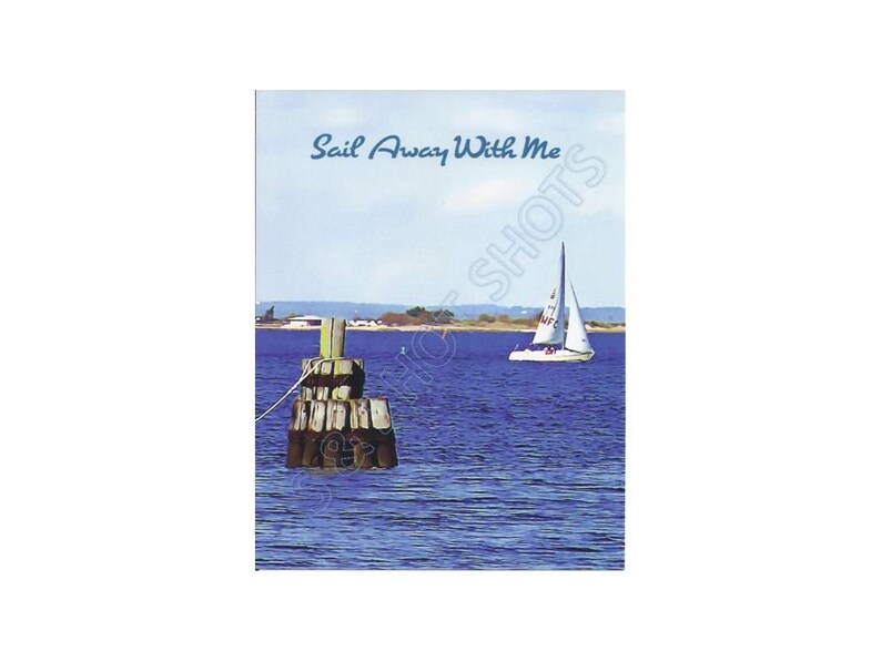 Photo Postcard Sail Away With Me Postcards,Sailboat Postcard