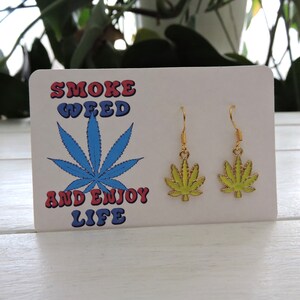 Marijuana Leaf Earrings, Weed Earrings, Pot Leaf Earrings, Cannabis Earrings, Hemp Earrings, Celebrate 420 Earrings