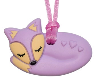 Chewable Jewelry for Kids – Sensory Necklace for Shirt Chewers – Munchables Fox Chewelry