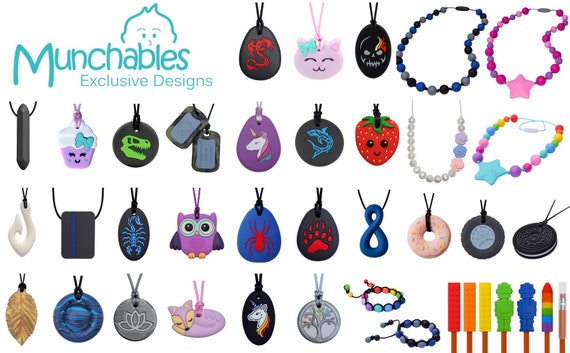 Munchables Sensory Chew Necklaces – Adult Chewelry, Kids Chewable Jewelry