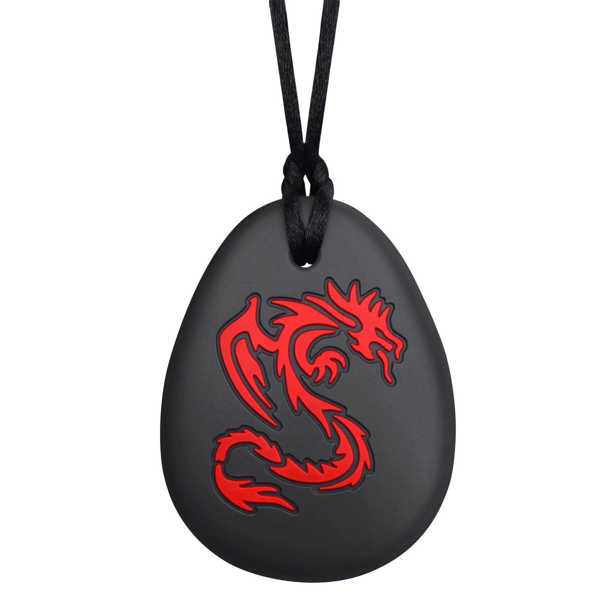 Munchables Dragon Sensory Chewelry Necklace for Adults or Kids - Chewy Fidget Stim Toy Jewelry for Boys and Girls