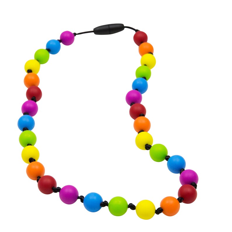 Munchables Kids Sensory Chew Necklace Rainbow Chewelry Etsy