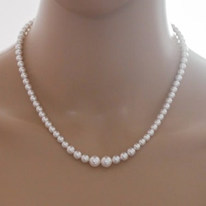 collier de perles, Queen Elizabeth, ensemble en option avec bracelet, boucles doreilles goutte de perles, couleurs personnalisées, image 3