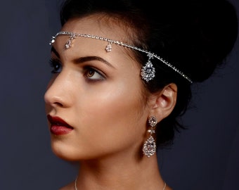 Crystal Forehead piece, Cubic zirconia, with optional matching jewellery