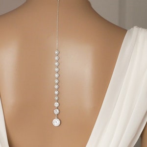 Crystal backdrop necklace chain with choker necklace ideal bridal jewellery, prom