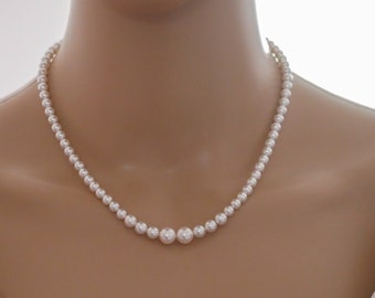 pearl necklace, Queen Elizabeth, set option with bracelet, pearl drop earrings, custom colours,