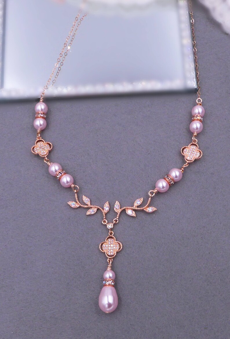 Silver or Rose Gold Leaf Vine Necklace Set Backdrop Necklace Etsy UK