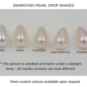 pearl necklace, Queen Elizabeth, set option with bracelet, pearl drop earrings, custom colours, image 6