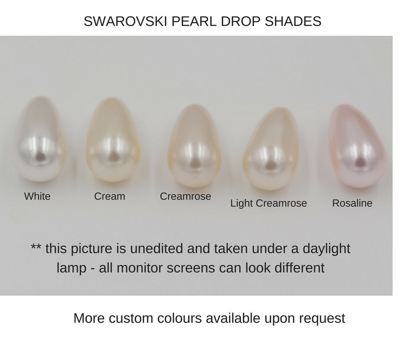 pearl necklace, Queen Elizabeth, set option with bracelet, pearl drop earrings, custom colours, image 6