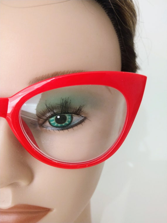 Cat Eye Reading Glasses ,  +2.50  Red Oversized Re