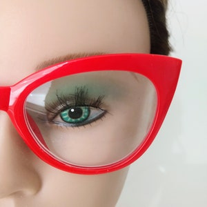 Betsey Johnson Cat Eye Readers +2.00: True Red Vintage Style Magnifiers