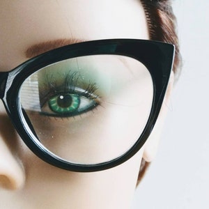 Cat Eye Blue Light Readers ,  +2.00 Black Cat Reading Glasses  , Oversized Readers for Women ,  Cat Eye Glasses by Betsey Johnson