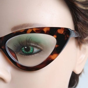 Cat Eye Reading Glasses +2.75 , Petite Cat Eye Reading Glasses ,  Tortoise Vintage Style Cateye Readers , Cat Eye Eyewear 1950&#39;s Style
