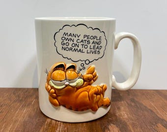 Vintage 1981  Garfield Mug – Enesco Ceramic Coffee Cup, Jim Davis Comic