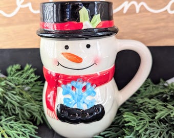 Bay Island Christmas Snowman Mug, Holiday Decor, 6" Collectible Cup