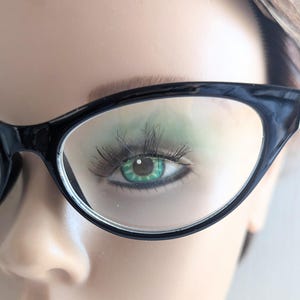 Cat Eye Reading Glasses +1.50 by Betsey Johnson , Petite Black Cat Reading Glasses  , Small Readers for Women ,  Cateye Magnifying Glasses