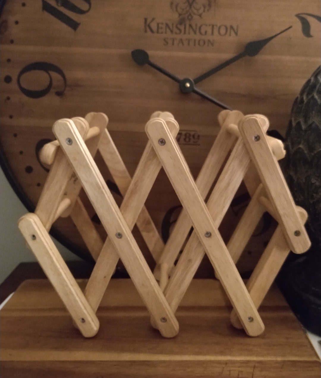 Reduced Kamenstein Wood Wine Rack , Modern Collapsible Wooden Wine ...