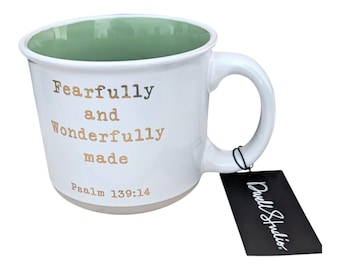 Fearfully Wonderfully Made Christian Mug by Dwell Studio , Psalm 139:14