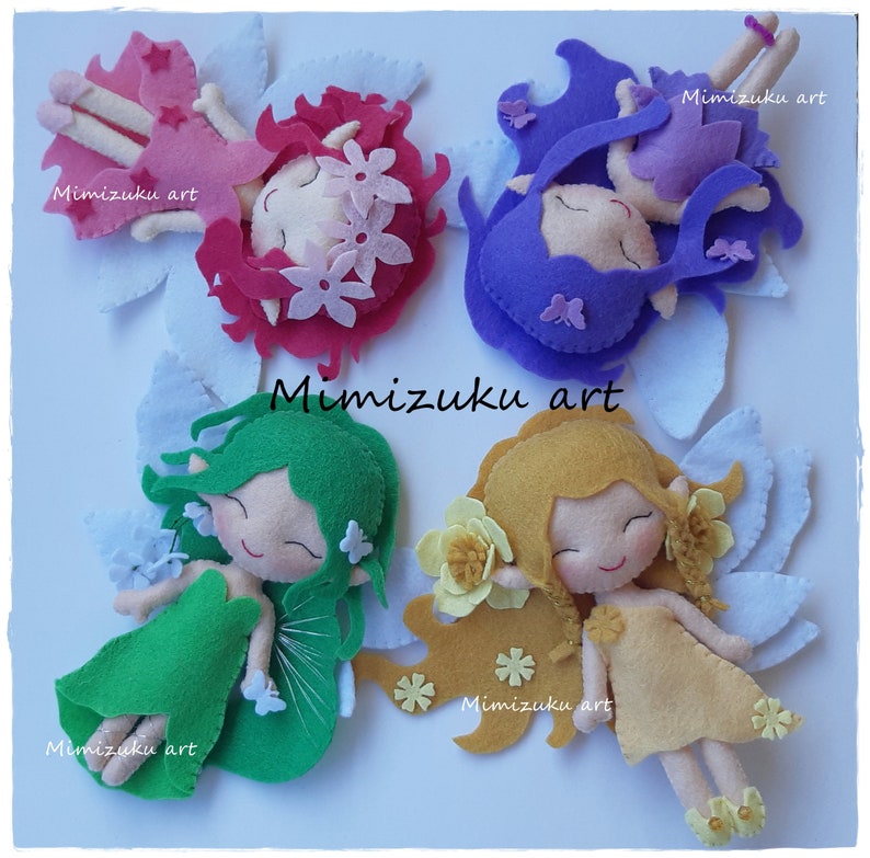 Green fairy pdf pattern Felt doll pattern Cute Fairy PDF Pattern garden fairies pattern Felt fairy pdf pattern tutorial pdf pattern
