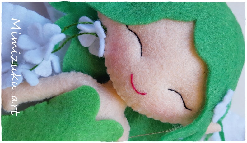 Green fairy pdf pattern Felt doll pattern Cute Fairy PDF Pattern garden fairies pattern Felt fairy pdf pattern tutorial pdf pattern