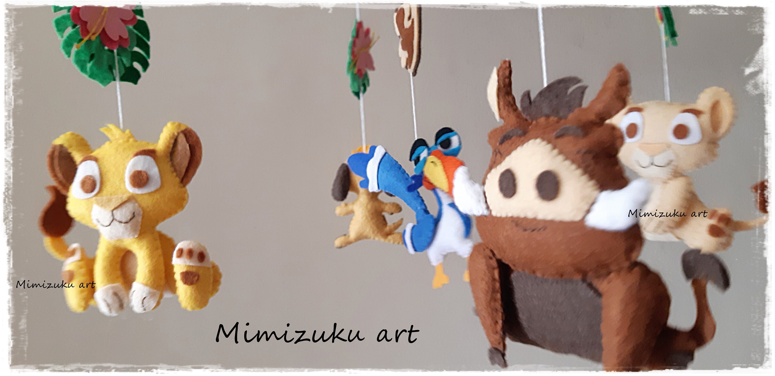 The Lion King Baby Crib Mobile Felt Mobile Simba Nala Etsy