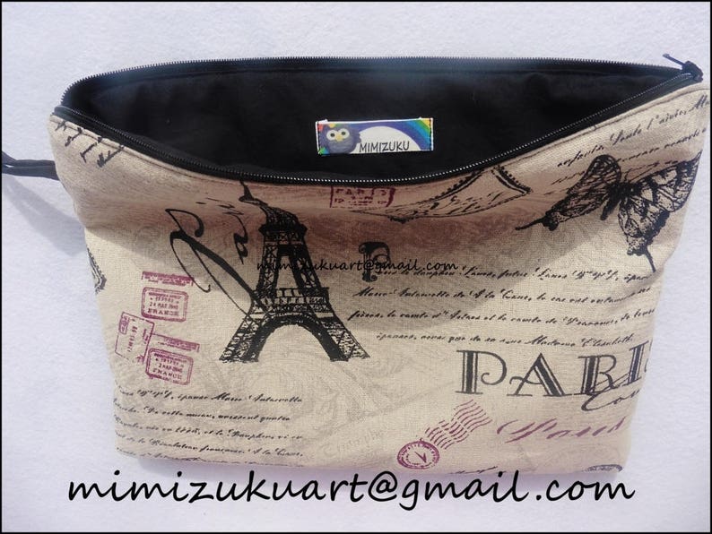Clutch, bolso de mano modelo París, purse, bag, mimizuku art image 2