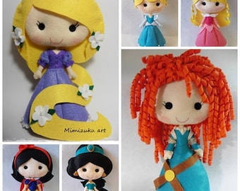 25cm Soft Plush Toys Choice of 3 Princesses Boxed Official Disney Princess 10" 