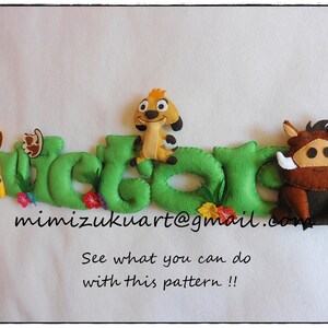 Simba Felt Pattern, DIY Sewing Pattern, Sewing Pattern for Women, Pdf ...
