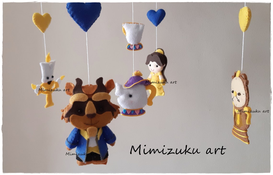 Beauty and the Beast Baby Mobile Newborn Gift Personalized Etsy